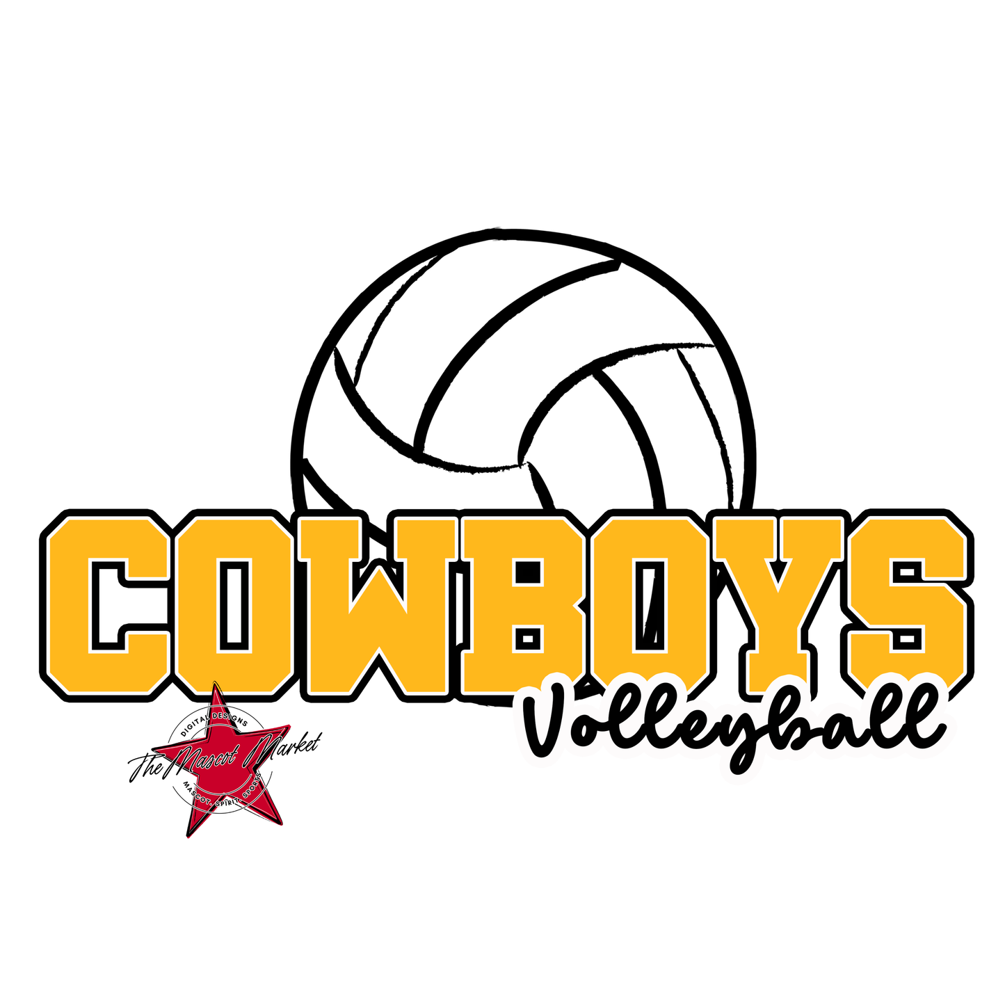 Cowboys Varsity Volleyball-Yellow