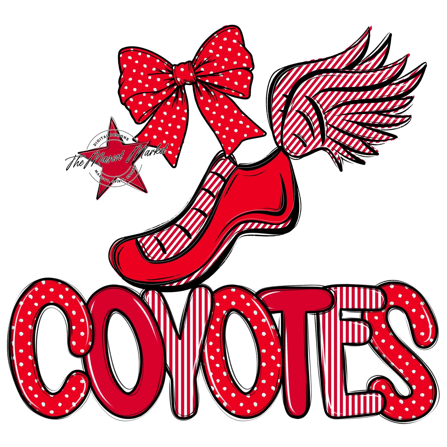 Coyotes Tennis Spirit Design-Red