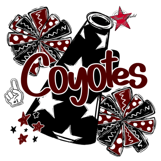 Coyotes Alpha Megaphone Design-Maroon