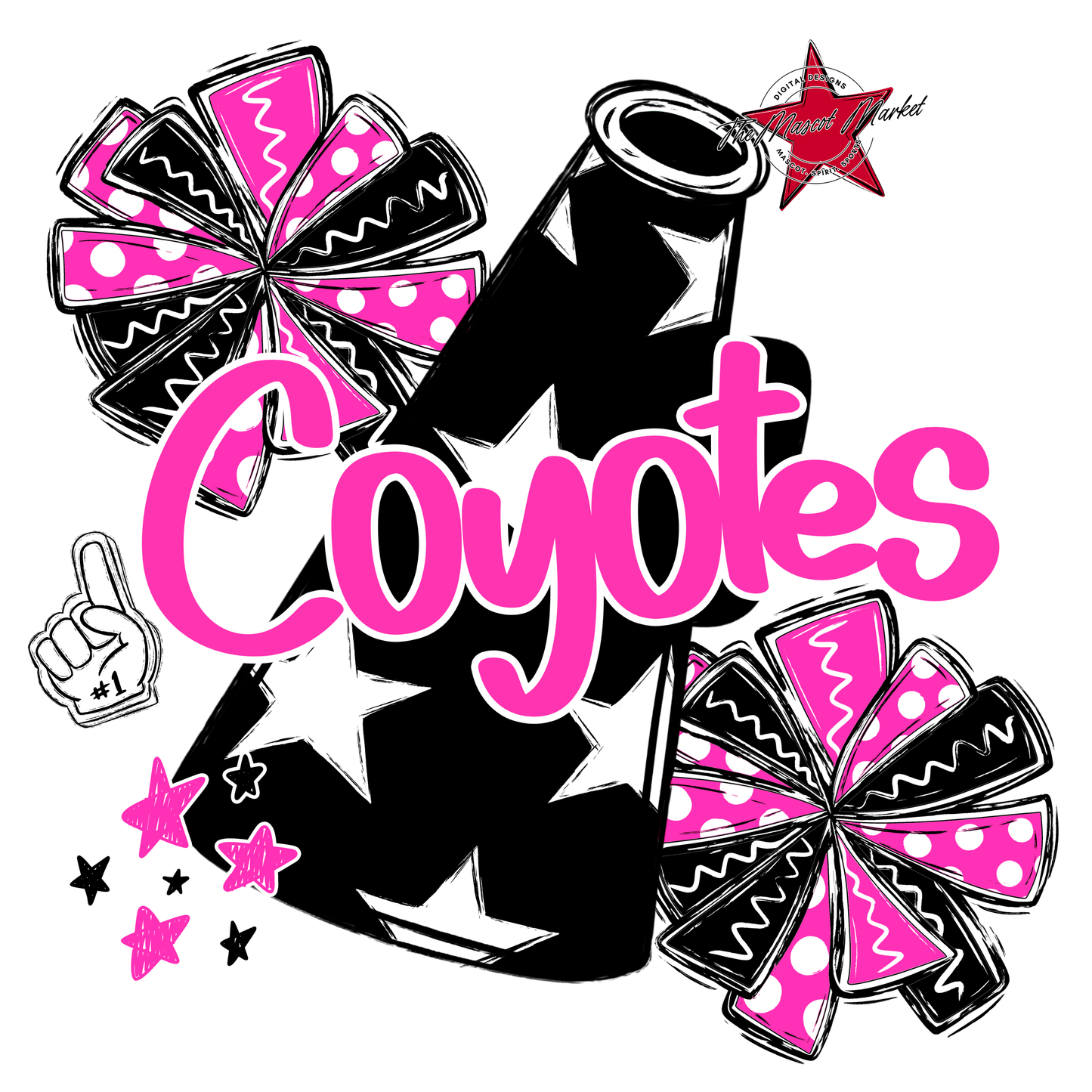 Coyotes Alpha Megaphone Design-Pink