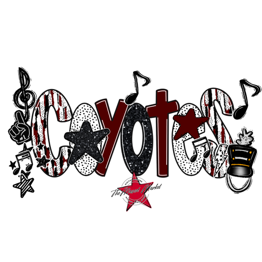 Coyotes Band Scrape-Maroon