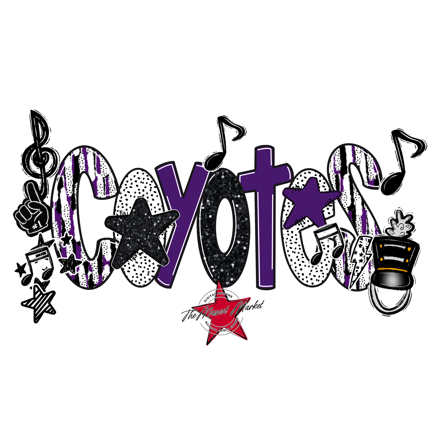 Coyotes Band Scrape-Purple