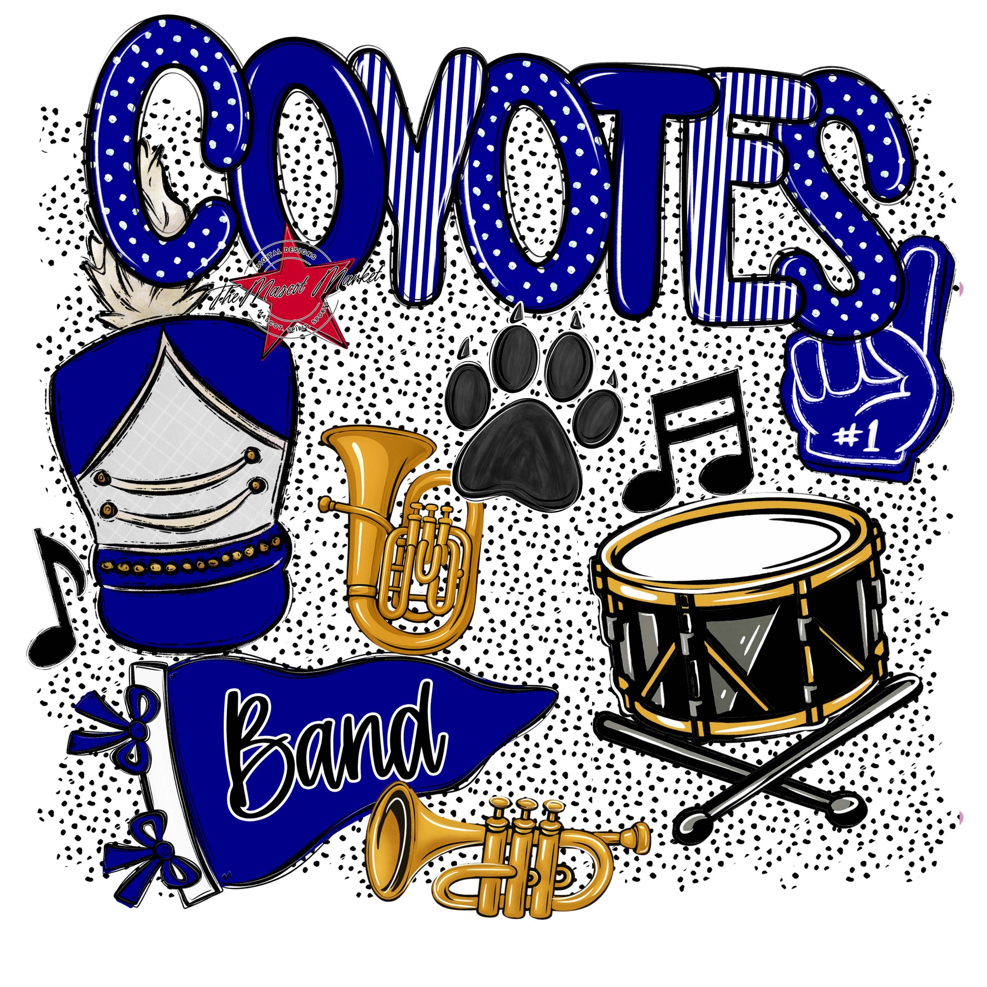 Coyotes Band Spirit-Blue