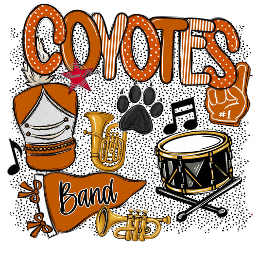 Coyotes Band Spirit-Burnt Orange