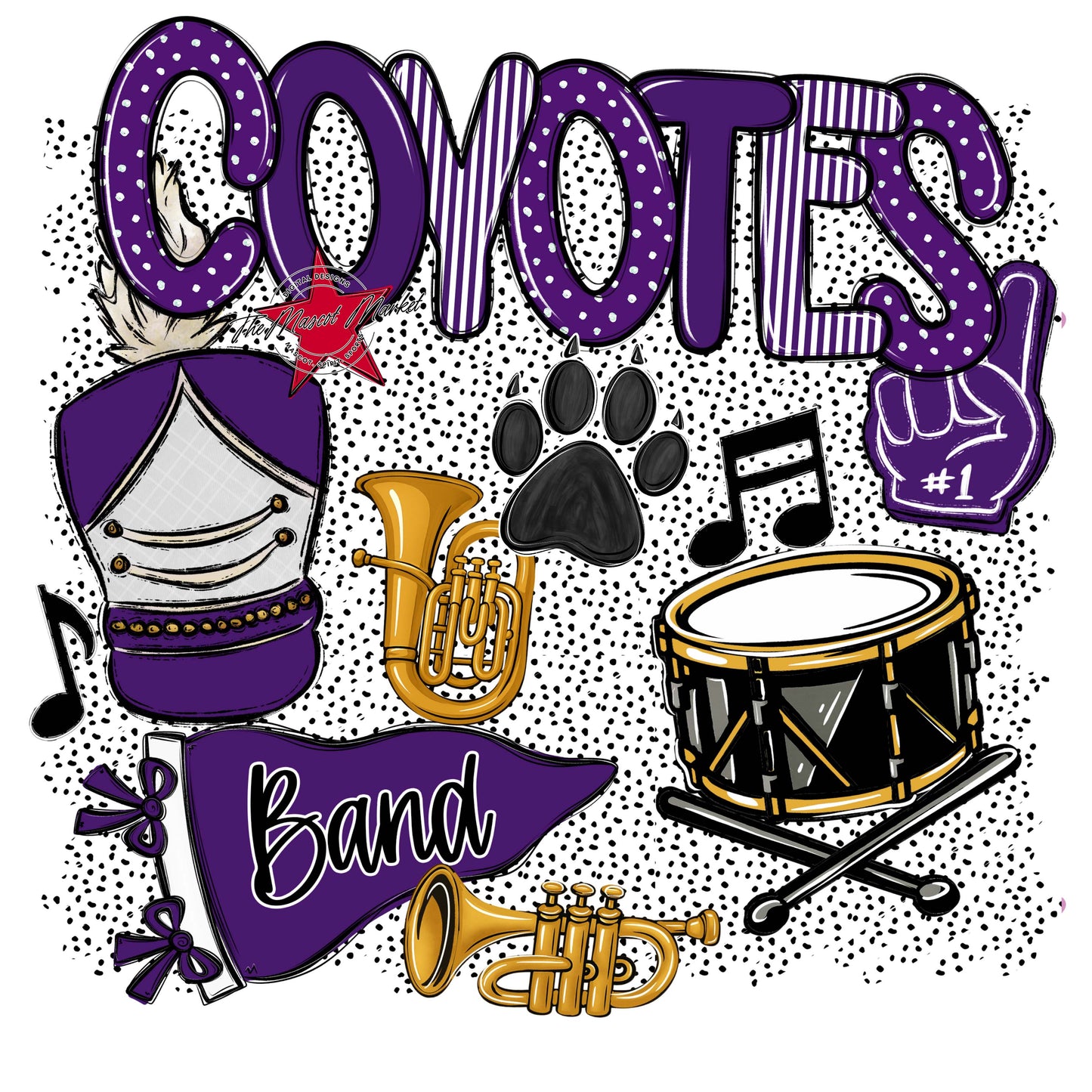 Coyotes Band Spirit-Purple