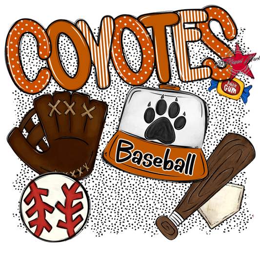 Coyotes Baseball Spirit-Burnt Orange