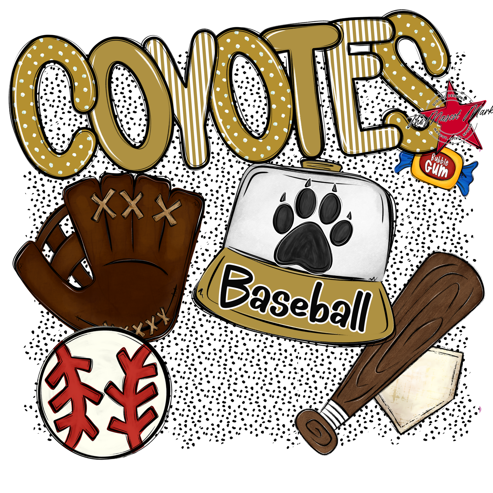 Coyotes Baseball Spirit-Gold