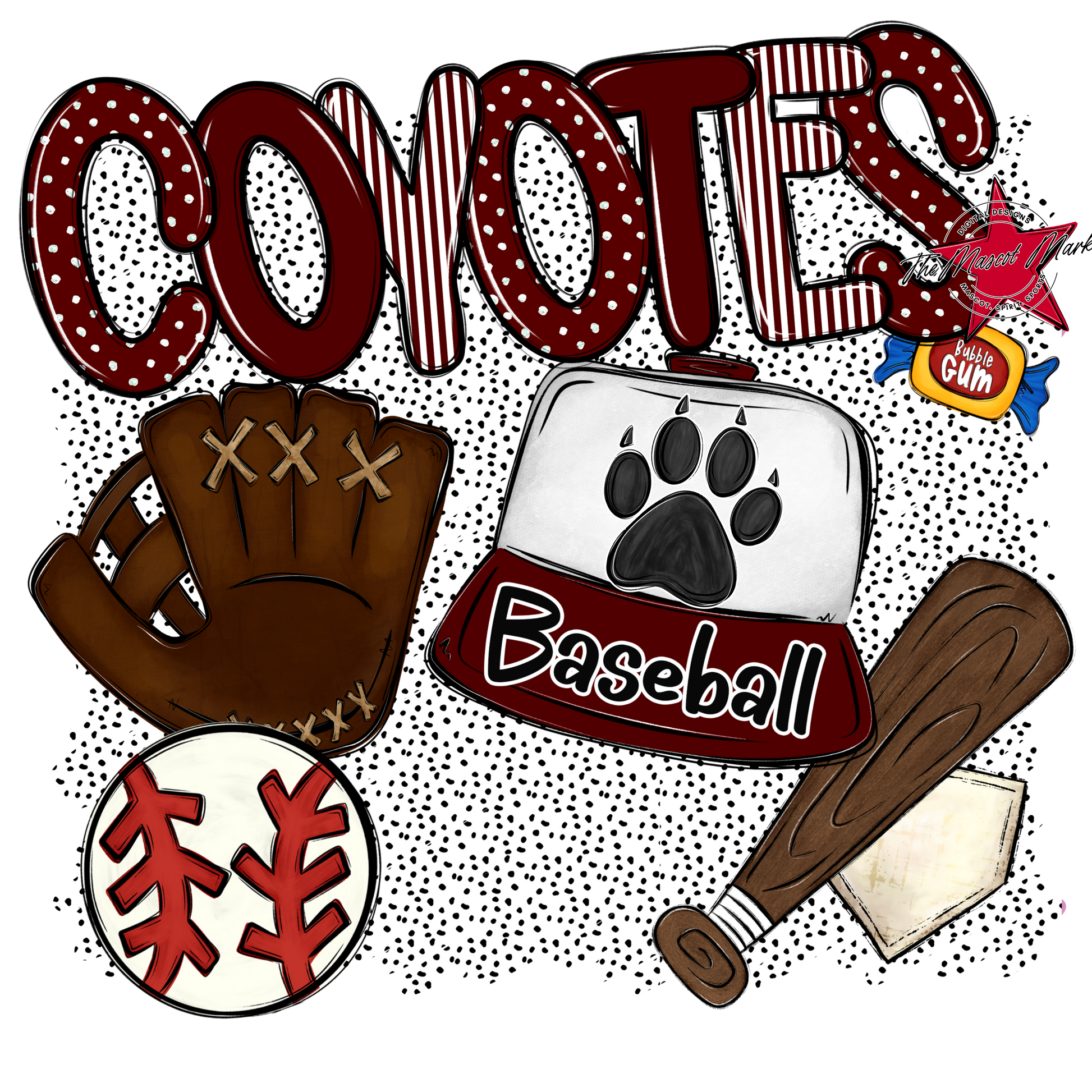 Coyotes Baseball Spirit-Maroon