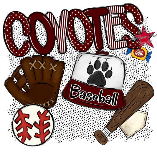 Coyotes Baseball Spirit-Maroon