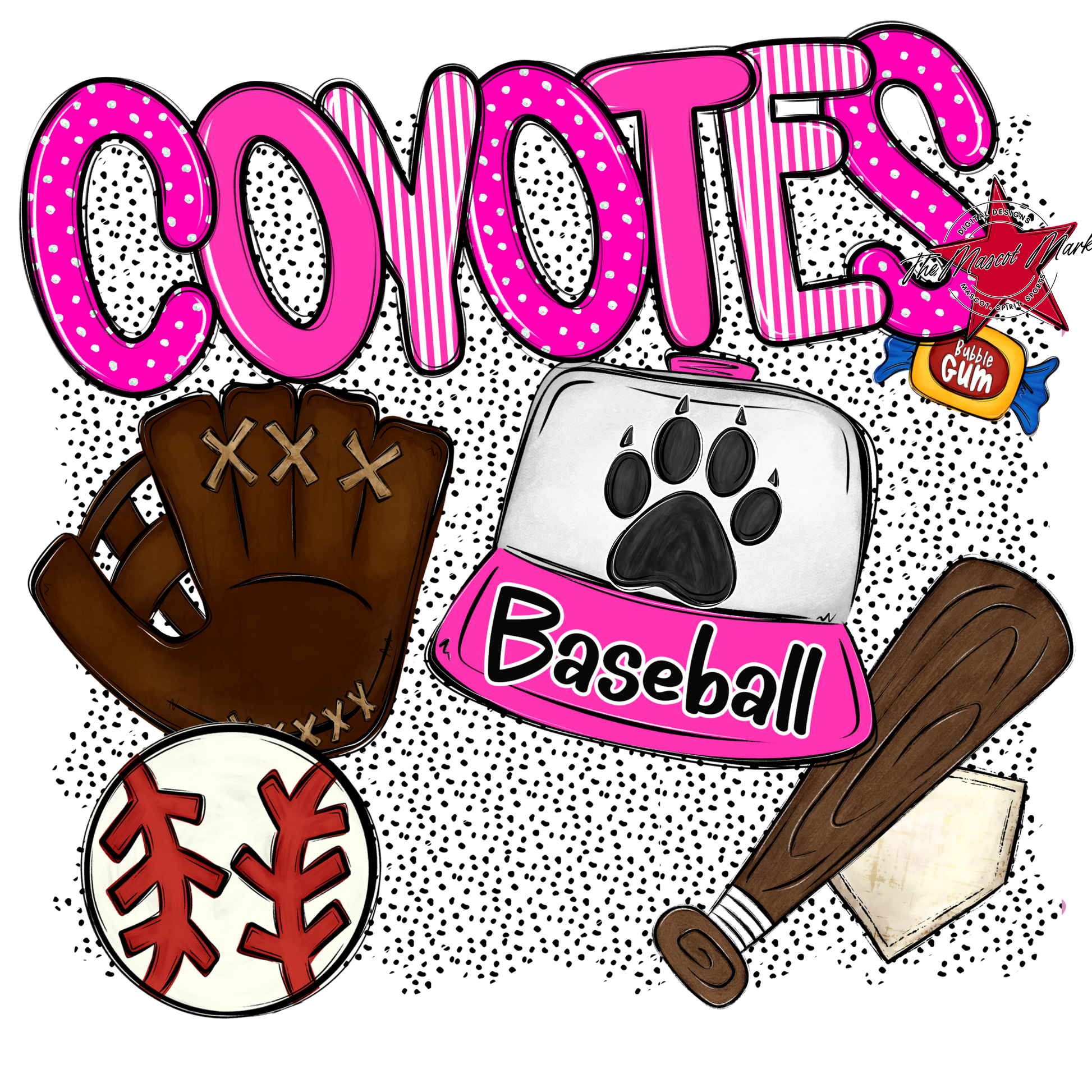 Coyotes Baseball Spirit-Pink