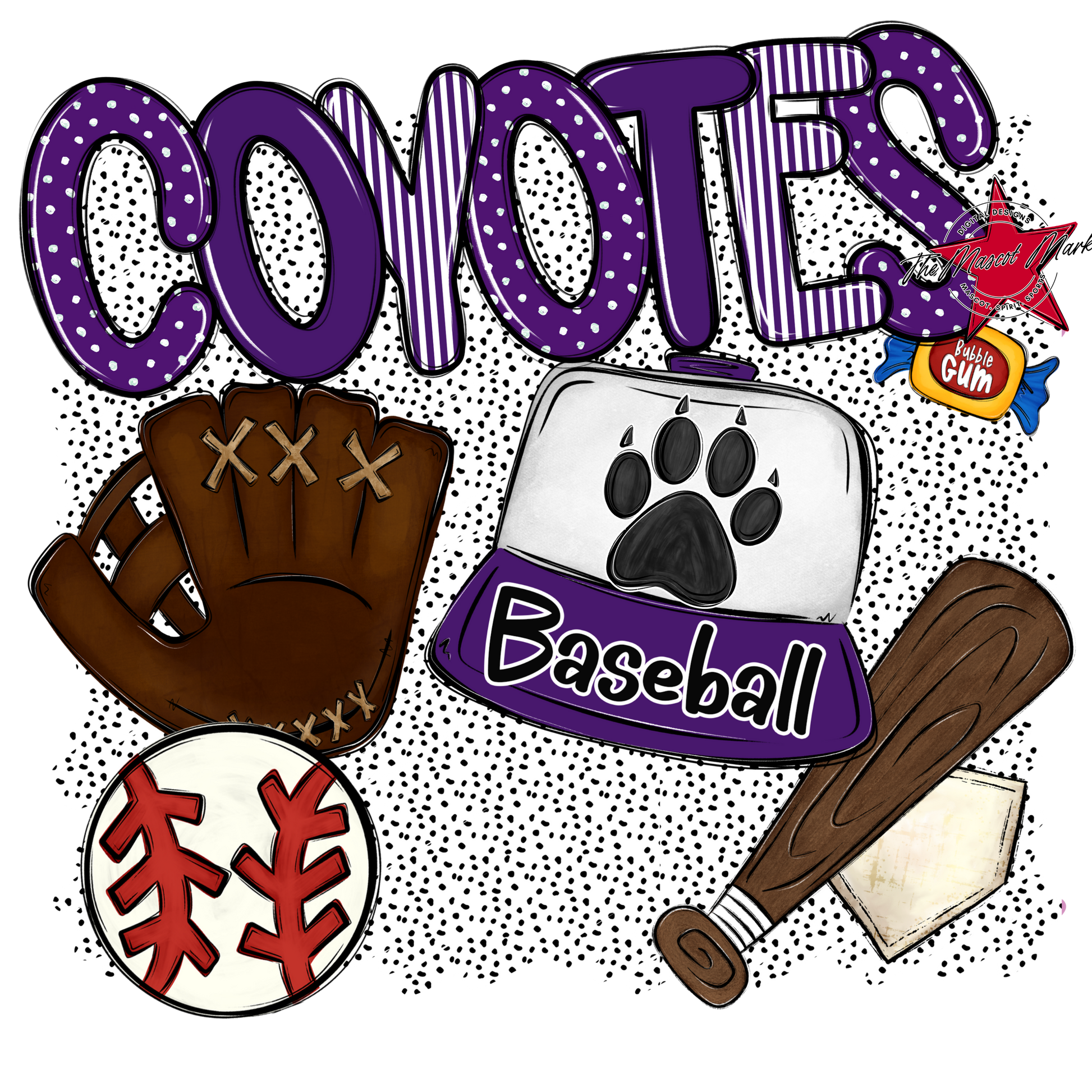 Coyotes Baseball Spirit-Purple