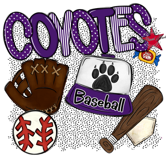 Coyotes Baseball Spirit-Purple