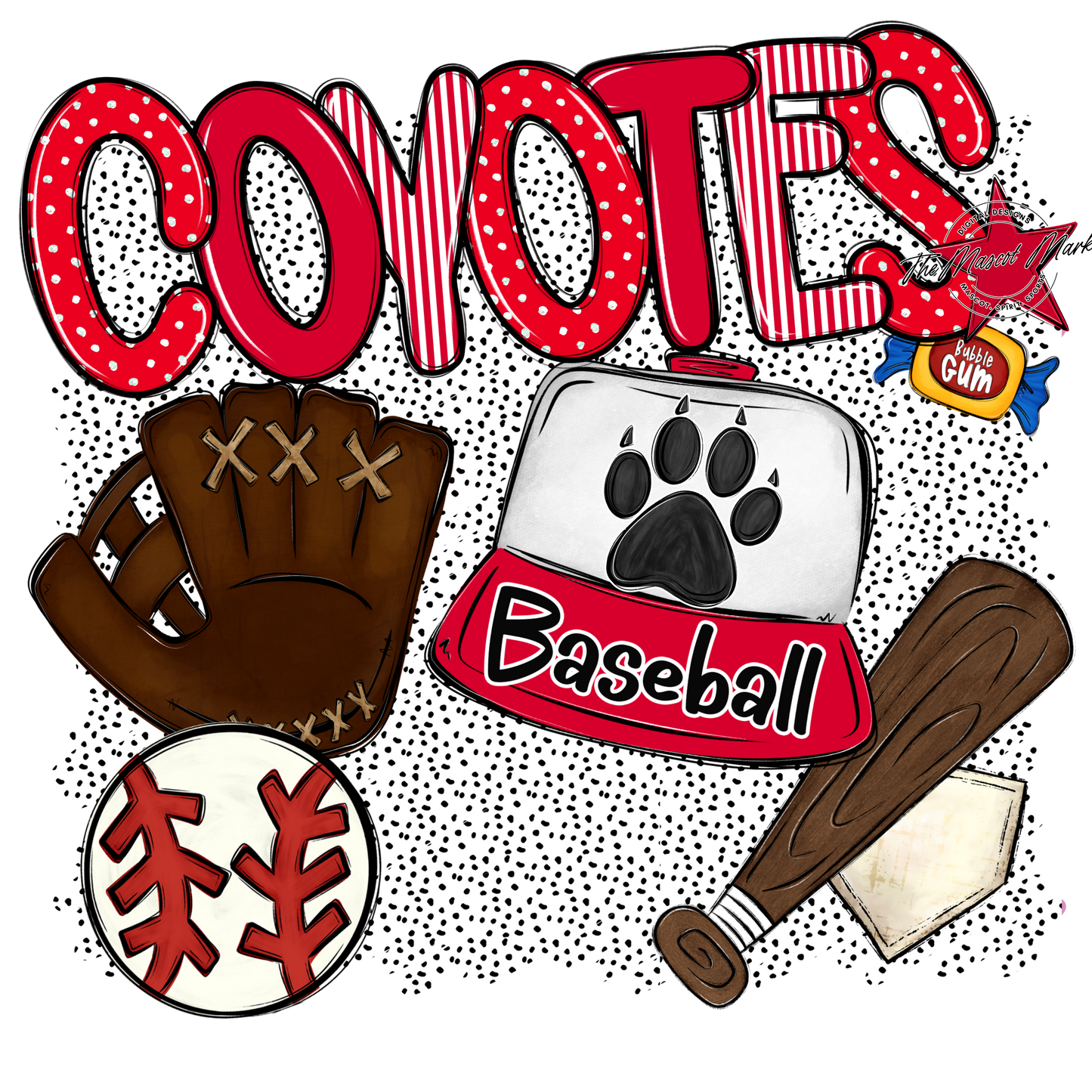 Coyotes Baseball Spirit-Red