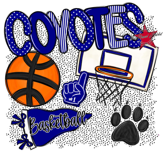 Coyotes Basketball Spirit-Blue