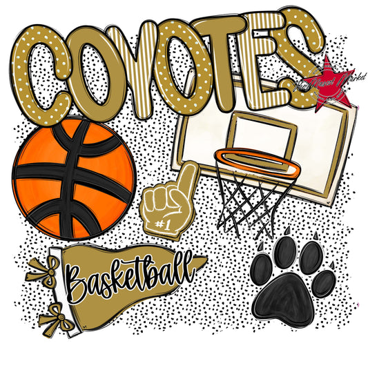 Coyotes Basketball Spirit-Gold