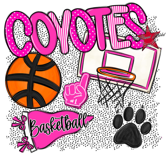 Coyotes Basketball Spirit-Pink