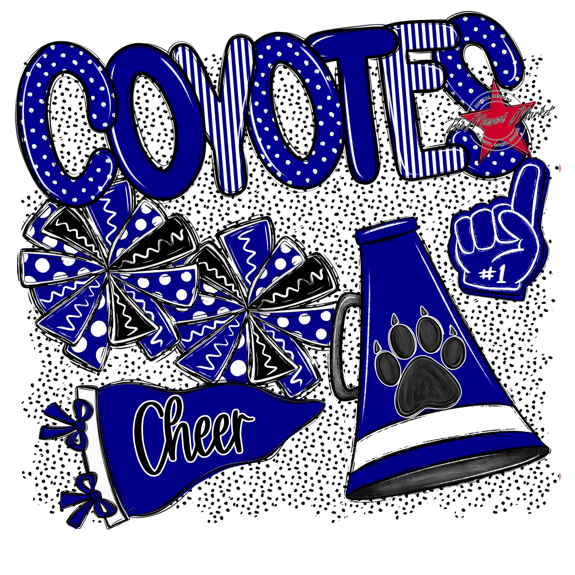 Coyotes Cheer Spirit-Blue