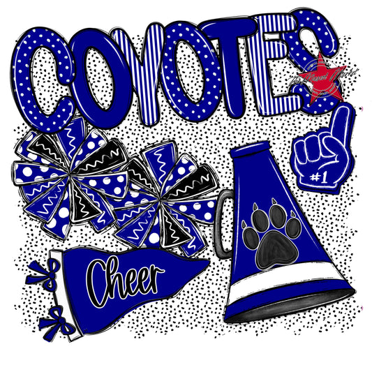 Coyotes Cheer Spirit-Blue