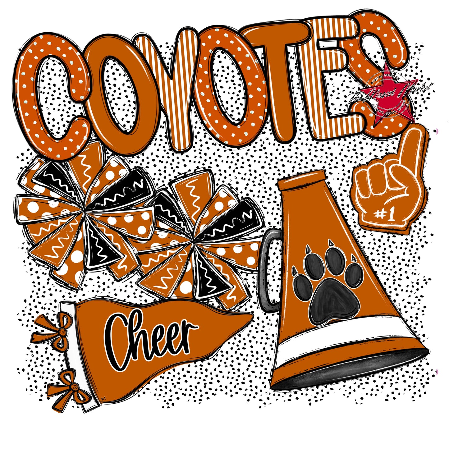 Coyotes Cheer Spirit-Burnt Orange