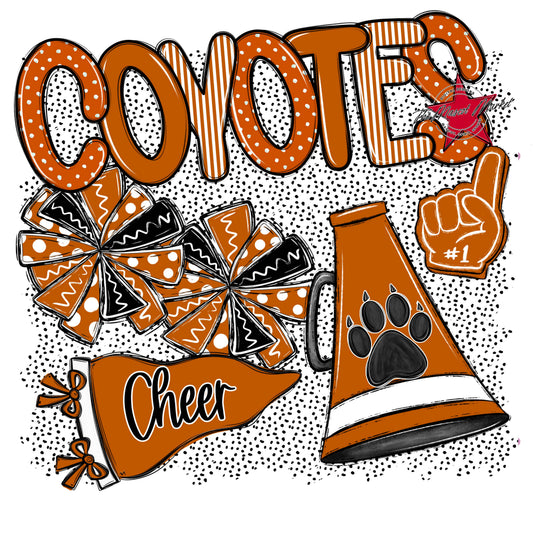 Coyotes Cheer Spirit-Burnt Orange