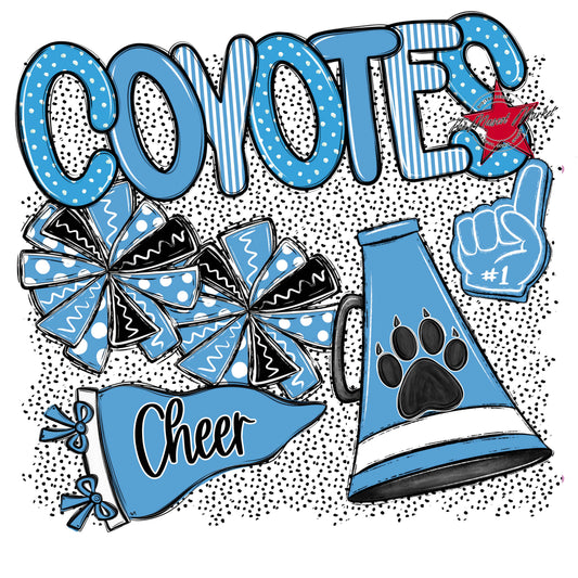 Coyotes Cheer Spirit-Carolina Blue