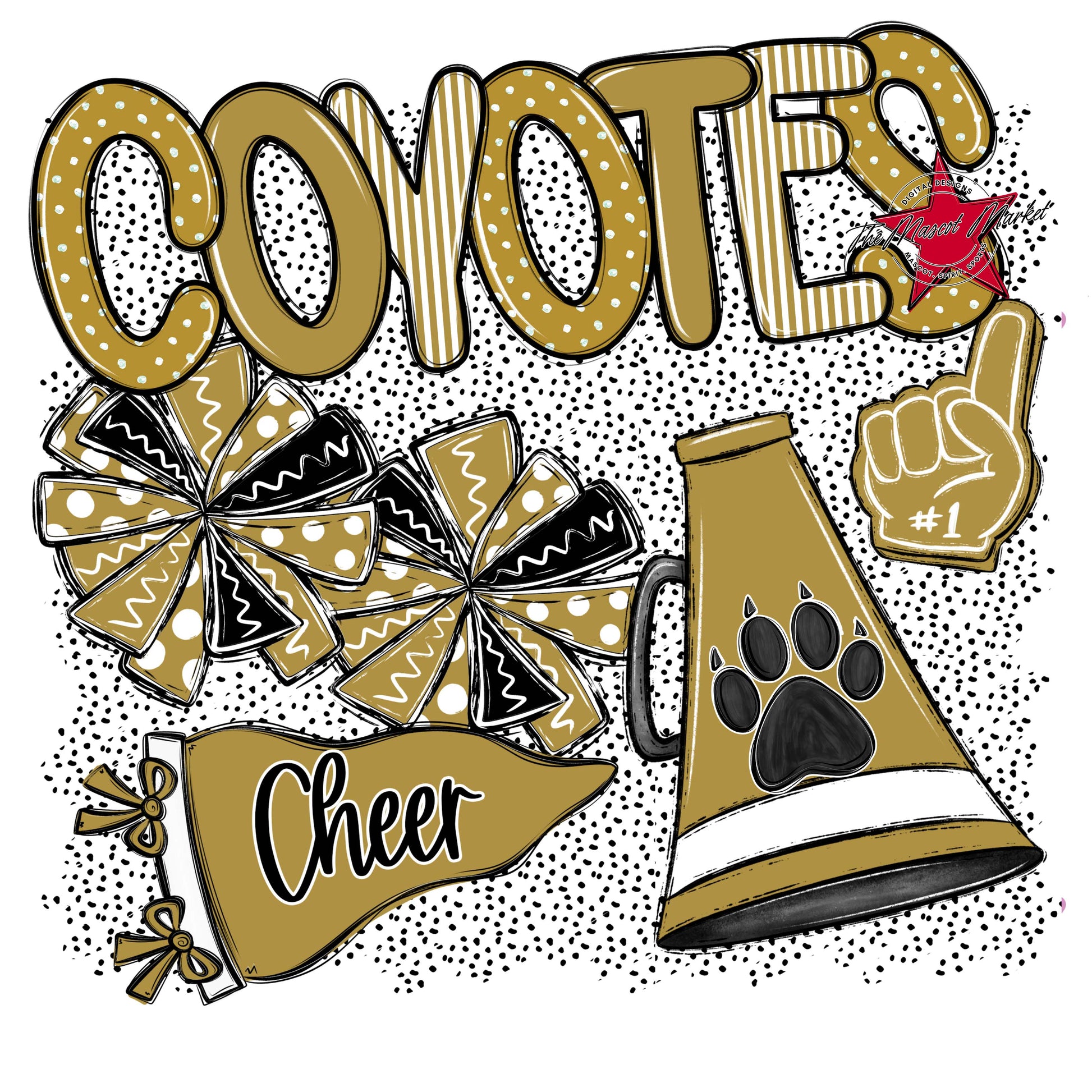 Coyotes Cheer Spirit-Gold