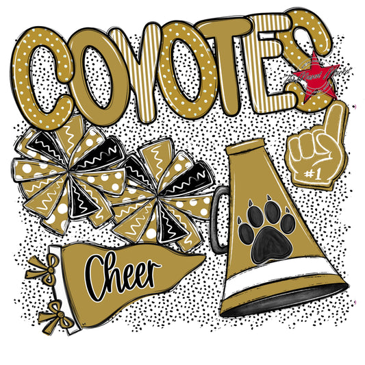 Coyotes Cheer Spirit-Gold