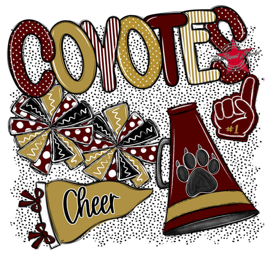Coyotes Cheer Spirit-Maroon & Gold