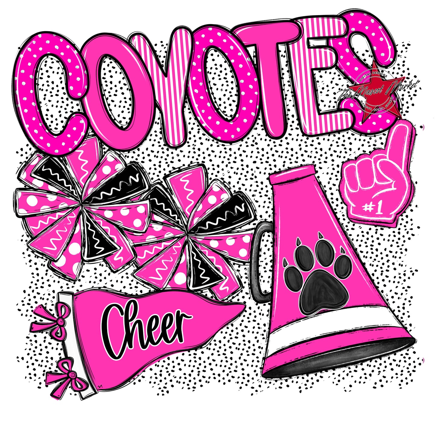 Coyotes Cheer Spirit-Pink