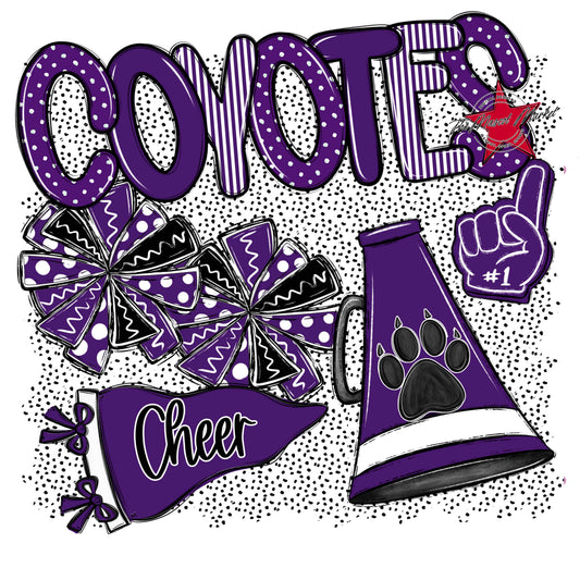 Coyotes Cheer Spirit-Purple