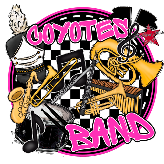 Coyotes Circle Band Design-Pink
