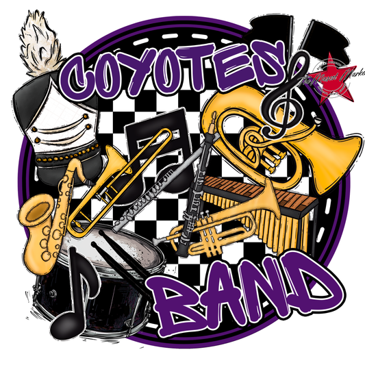 Coyotes Circle Band Design-Purple