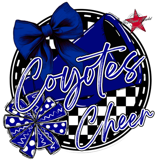 Coyotes Circle Cheer Design-Blue