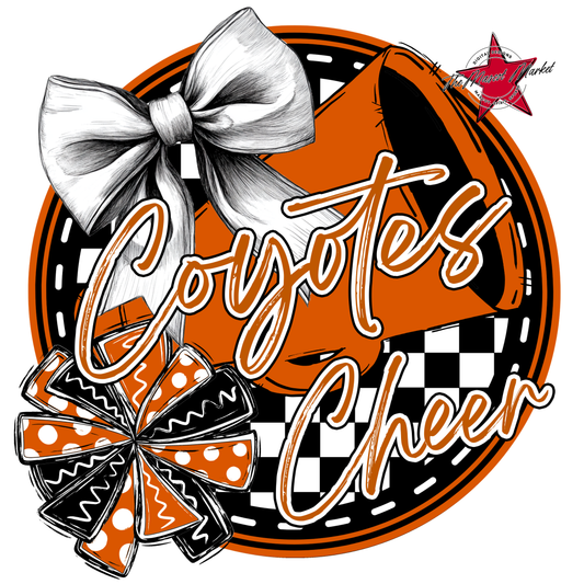 Coyotes Circle Cheer Design-Burnt Orange