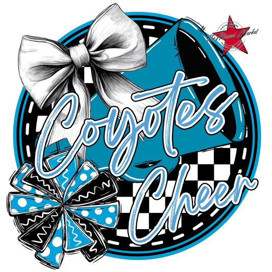 Coyotes Circle Cheer Design-Carolina Blue