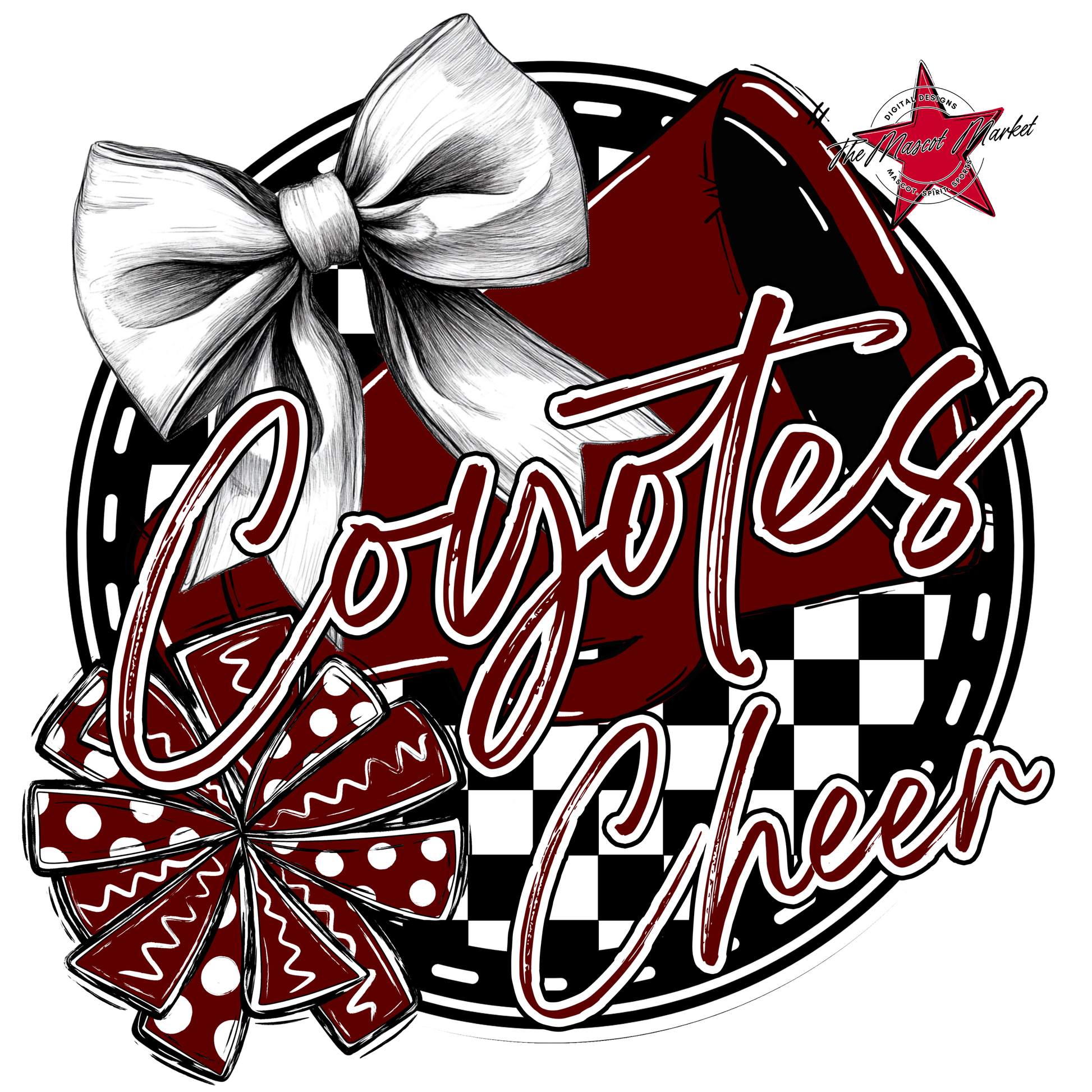 Coyotes Circle Cheer Design-Maroon
