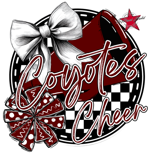 Coyotes Circle Cheer Design-Maroon