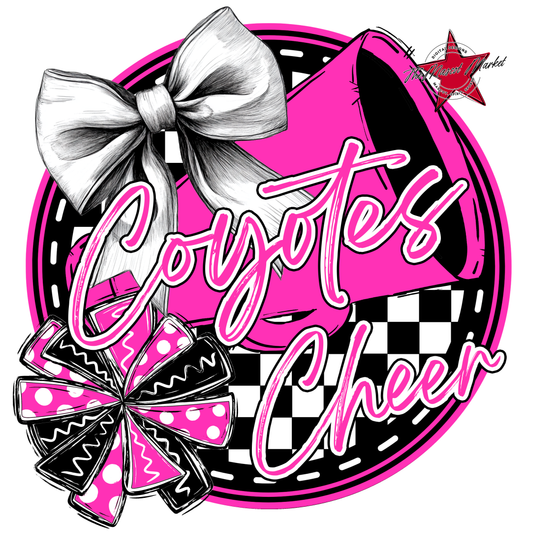 Coyotes Circle Cheer Design-Pink