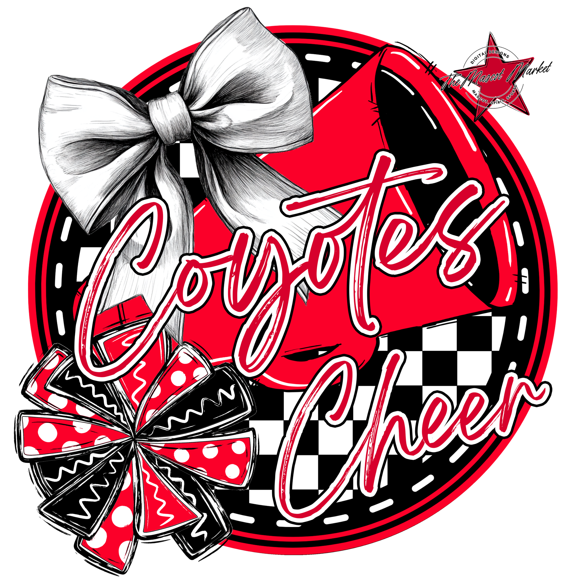 Coyotes Circle Cheer Design-Red