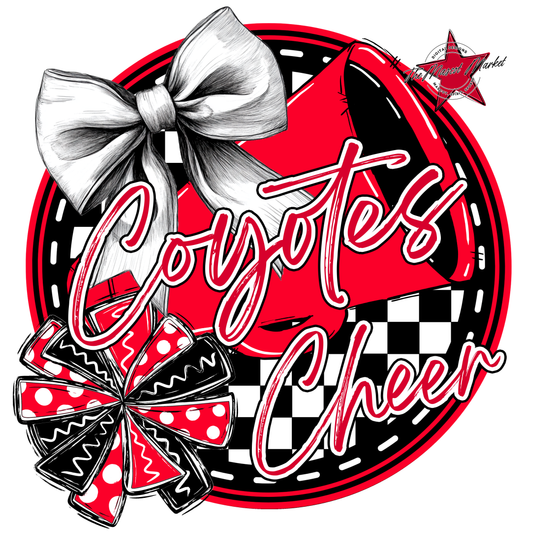 Coyotes Circle Cheer Design-Red