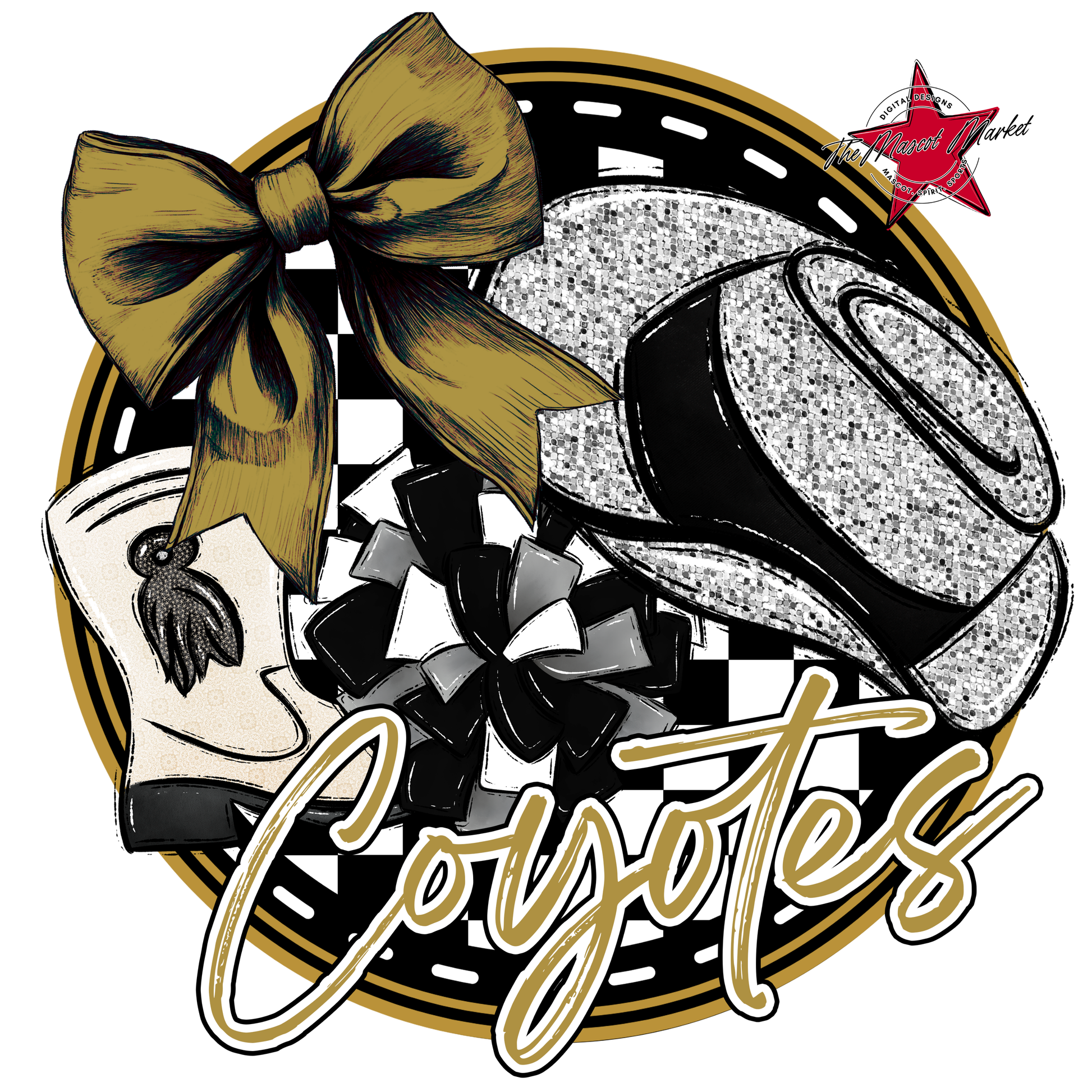 Coyotes Circle Drillteam Design-Gold