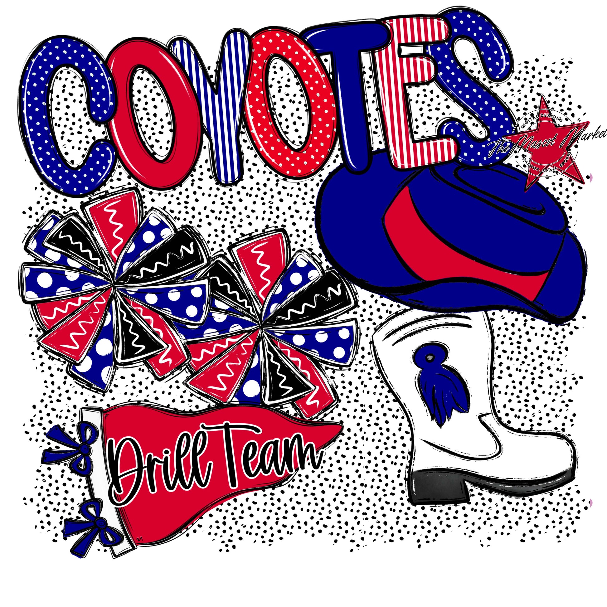 Coyotes Drillteam Spirit-Blue & Red