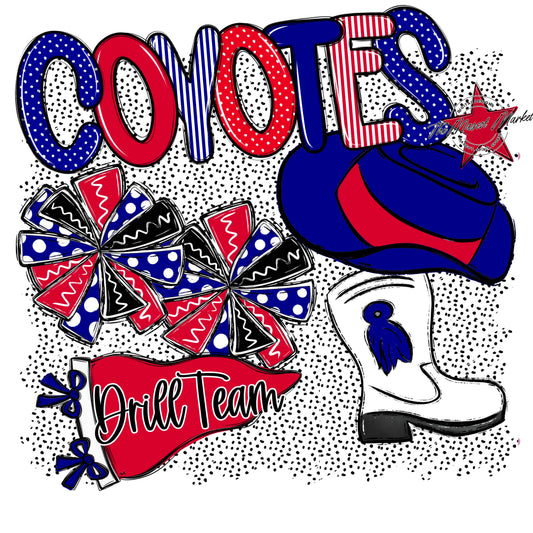 Coyotes Drillteam Spirit-Blue & Red
