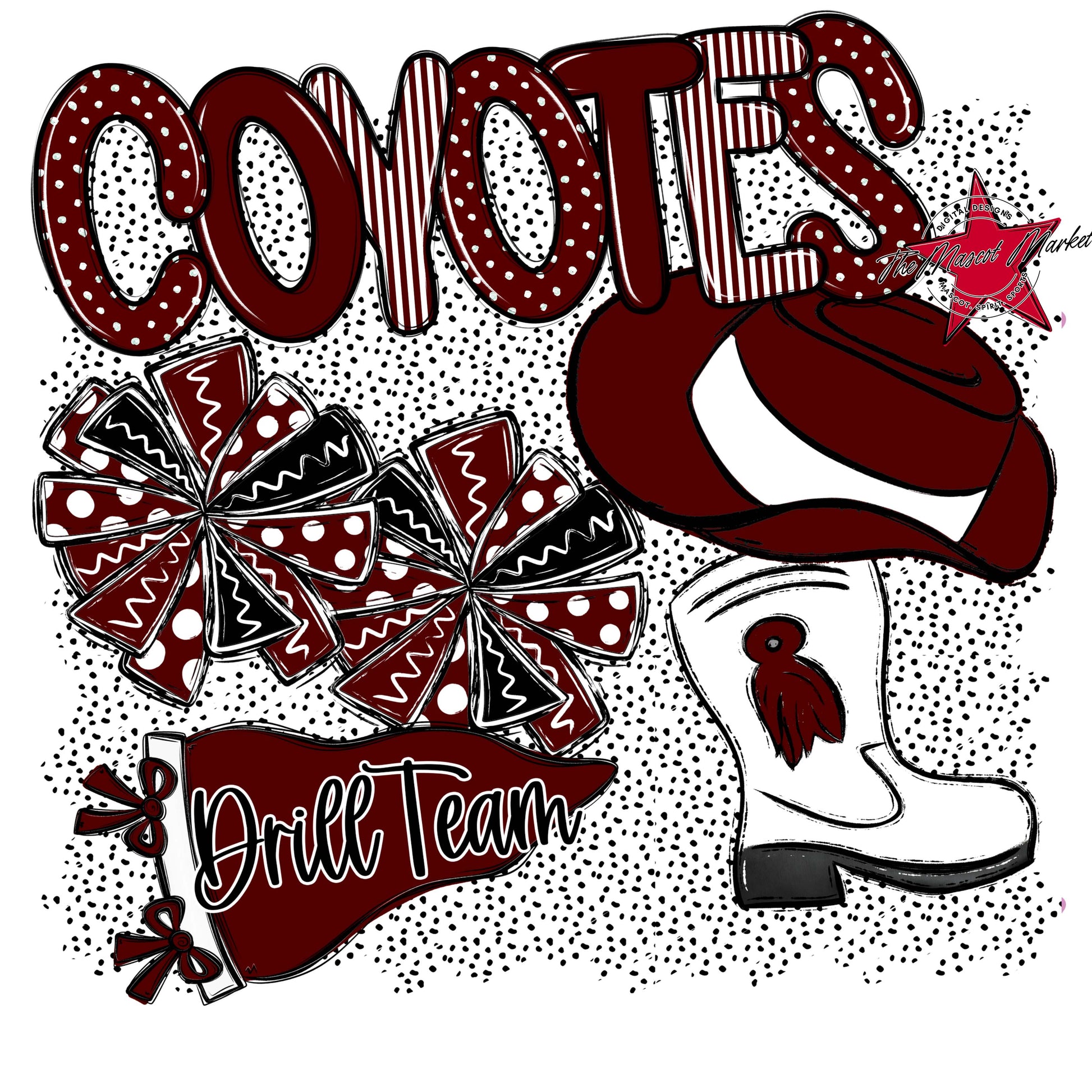 Coyotes Drillteam Spirit-Maroon