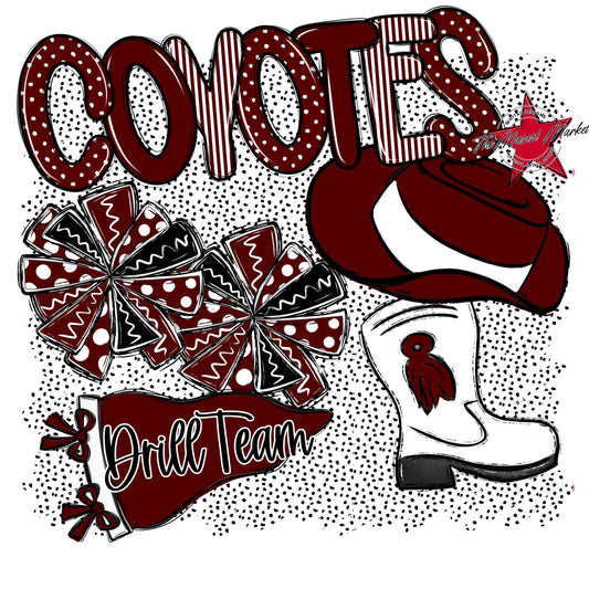 Coyotes Drillteam Spirit-Maroon