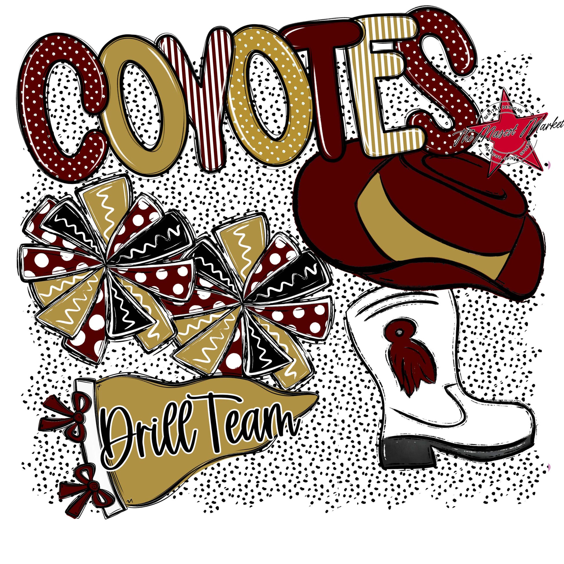 Coyotes Drillteam Spirit-Maroon & Gold