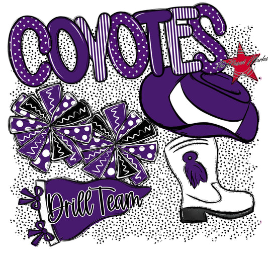 Coyotes Drillteam Spirit-Purple
