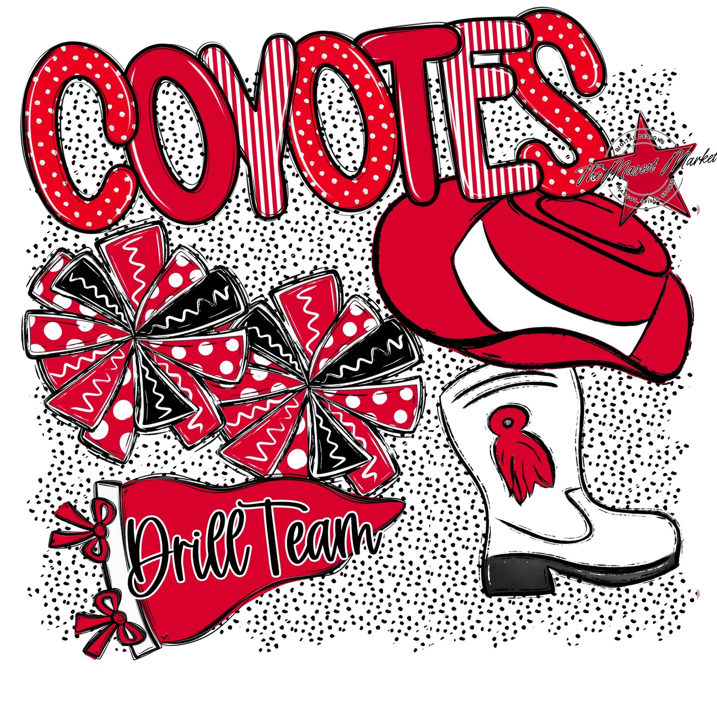 Coyotes Drillteam Spirit-Red