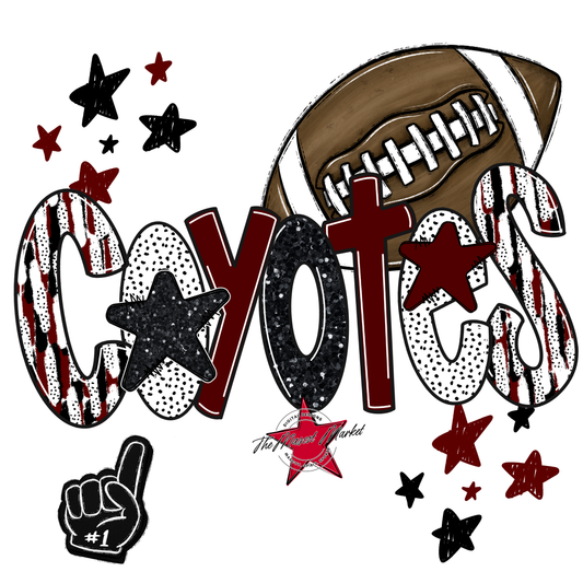 Coyotes Football Scrape-Maroon