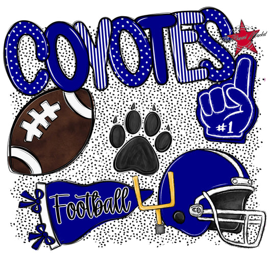 Coyotes Football Spirit-Blue